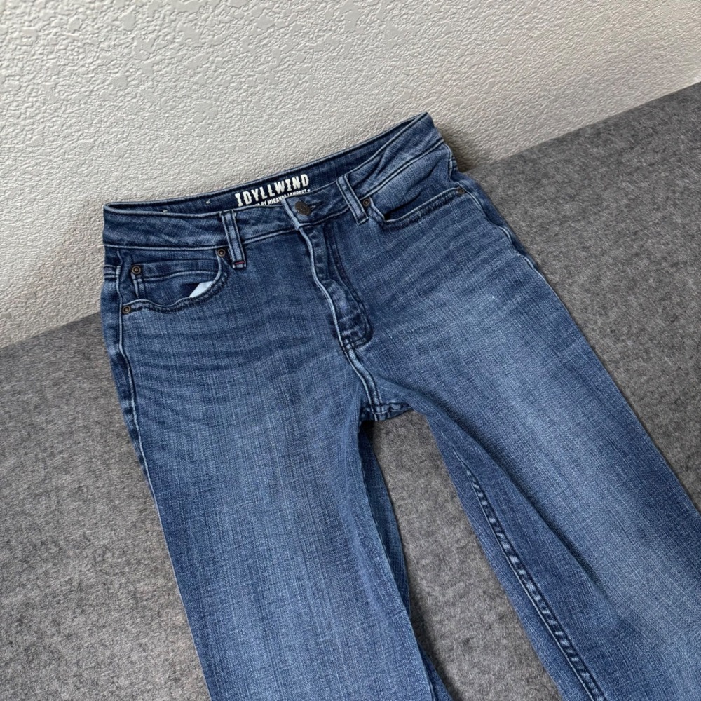 Idyllwind Miranda Lambert Womens Flare Jeans Blue Distressed Raw Hem 6W x 36L - Picture 3 of 13